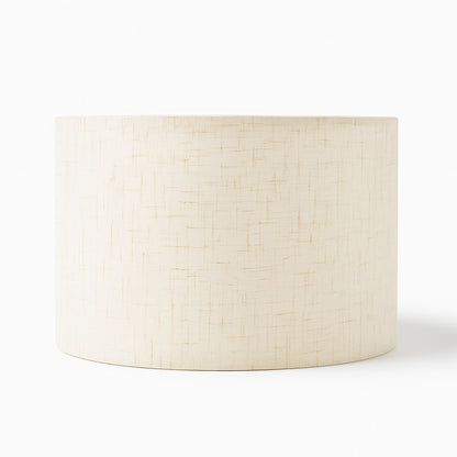 Abat jour tambour en tissu beige pour suspension ou pied de lampe