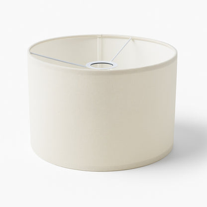 Abat jour tambour en lin blanc pour lampe ou suspension