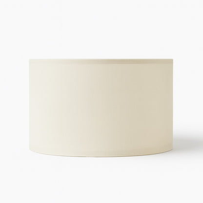Abat jour tambour en tissu blanc pour suspension ou pied de lampe