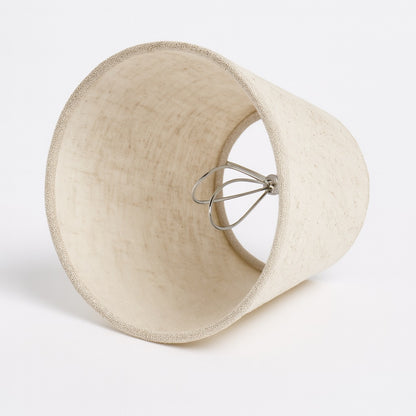 Abat-jour conique avec structure métallique, abat-jour lampe de chevet en lin pour lumière douce.