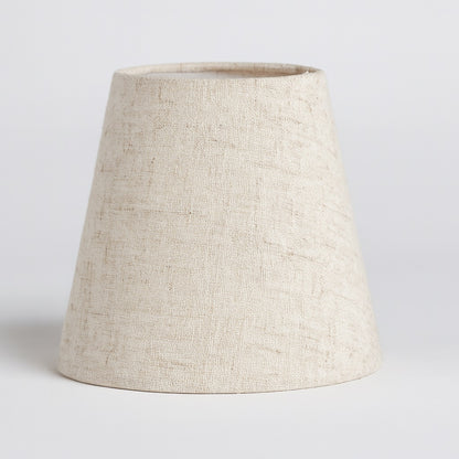 Abat-jour conique en lin beige, abat-jour lampe de chevet élégant idéal pour éclairage doux et déco naturelle.