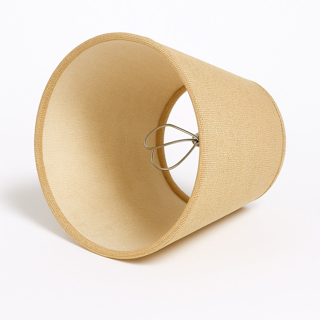 Abat-jour conique rotin avec pince flamme, abat-jour lampe de chevet pour éclairage doux.