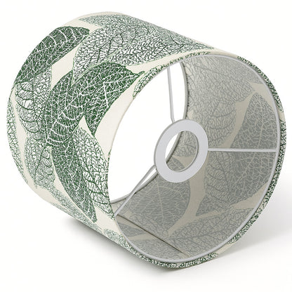 Abat jour Cylindrique en tissu - Feuillage Forêt