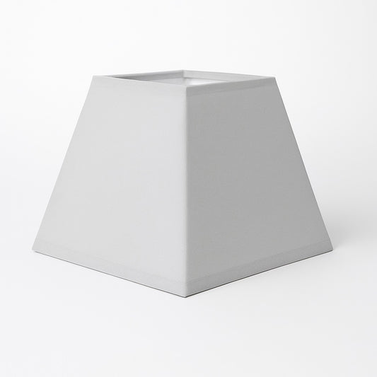 Abat-jour pyramidal en lin gris 25x20x11 cm, design moderne et naturel pour lampe E27
