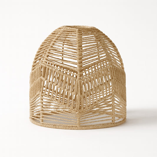 Abat-jour suspension en rotin naturel tressé, abat-jour rotin au style bohème et chaleureux