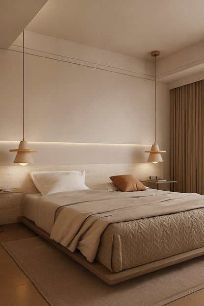 Avec ses lignes pures et son allure contemporaine, cette suspension en travertin s’intègre facilement dans tous les styles d’intérieur, du plus classique au plus contemporain.