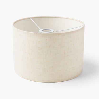 Abat jour tambour en lin beige pour lampe ou suspension
